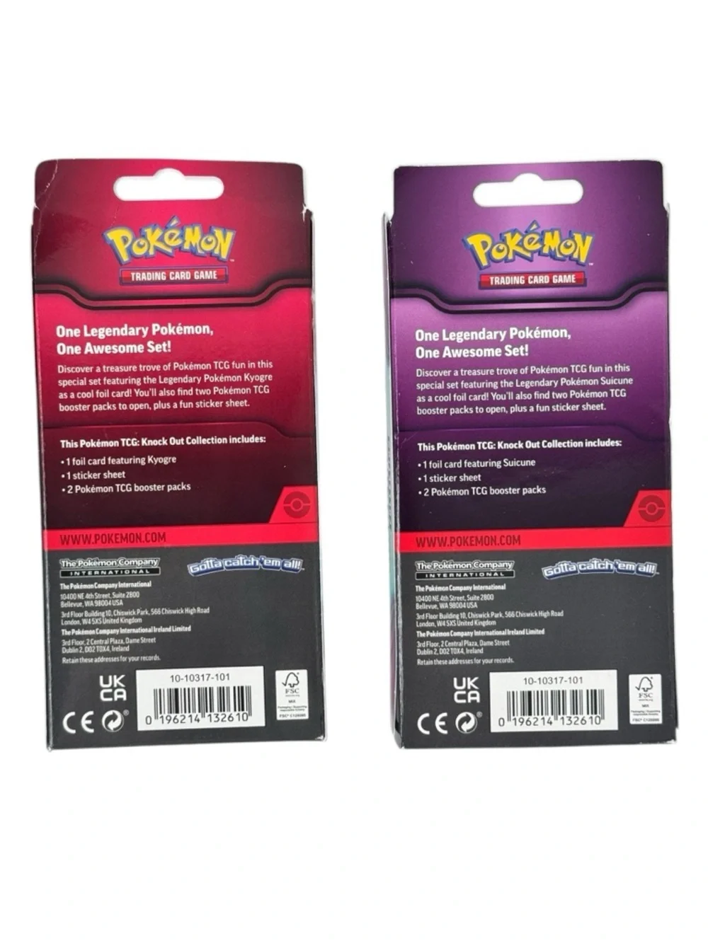 Pokemon TCG Knock Out Collection Bundle Kyogre & Suicune Sealed Packs Lot New
